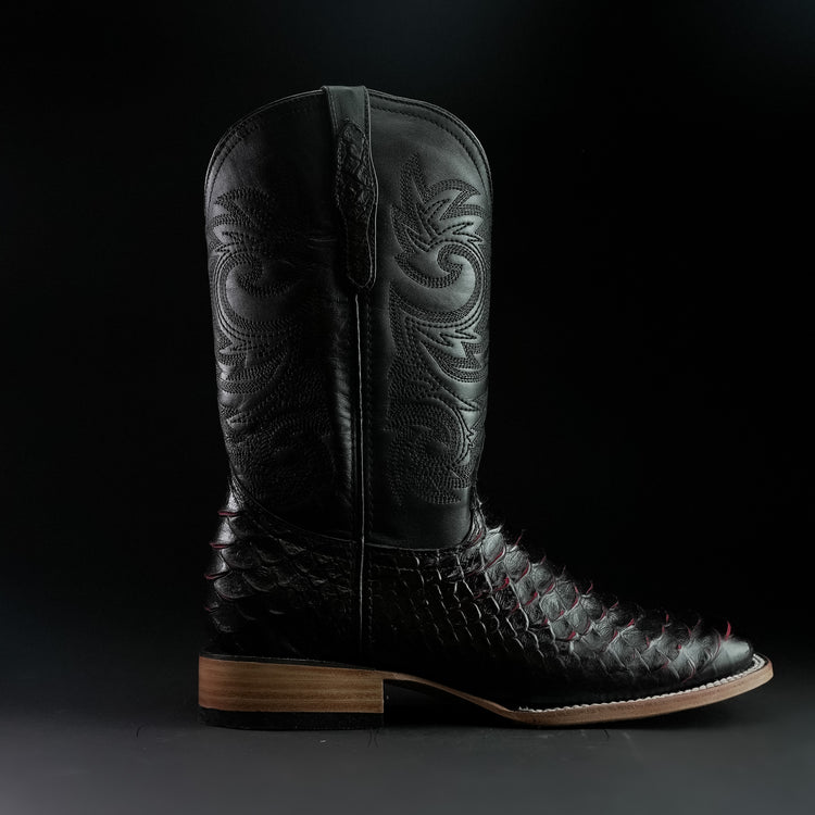Jumbo Phyton style leather boot for men