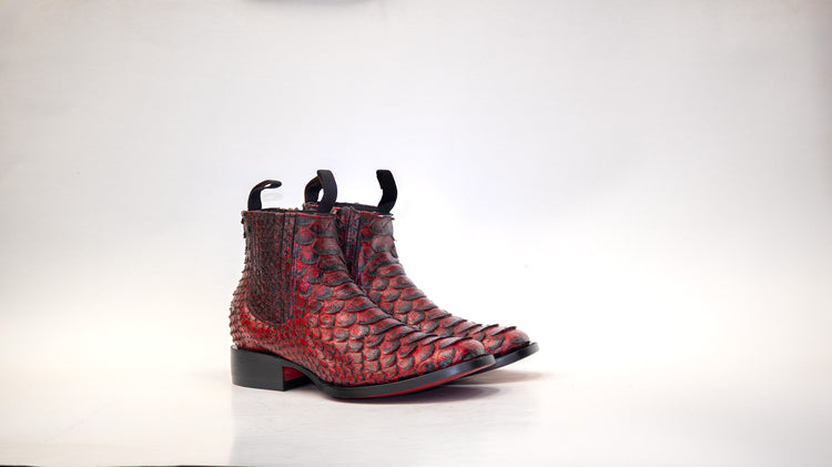 Black Cherry Python Botin