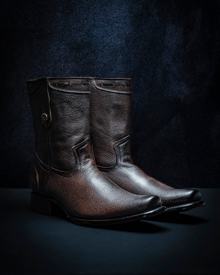 Ankle boot for men, Franco style with floter finish Color: Brown