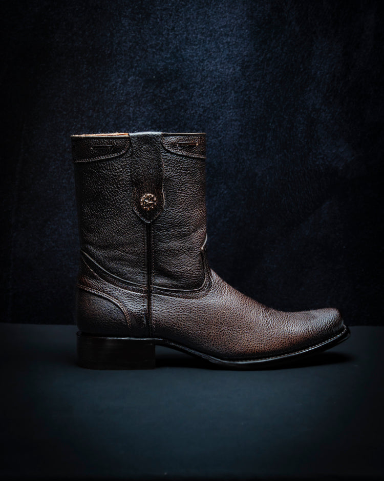 Ankle boot for men, Franco style with floter finish Color: Brown