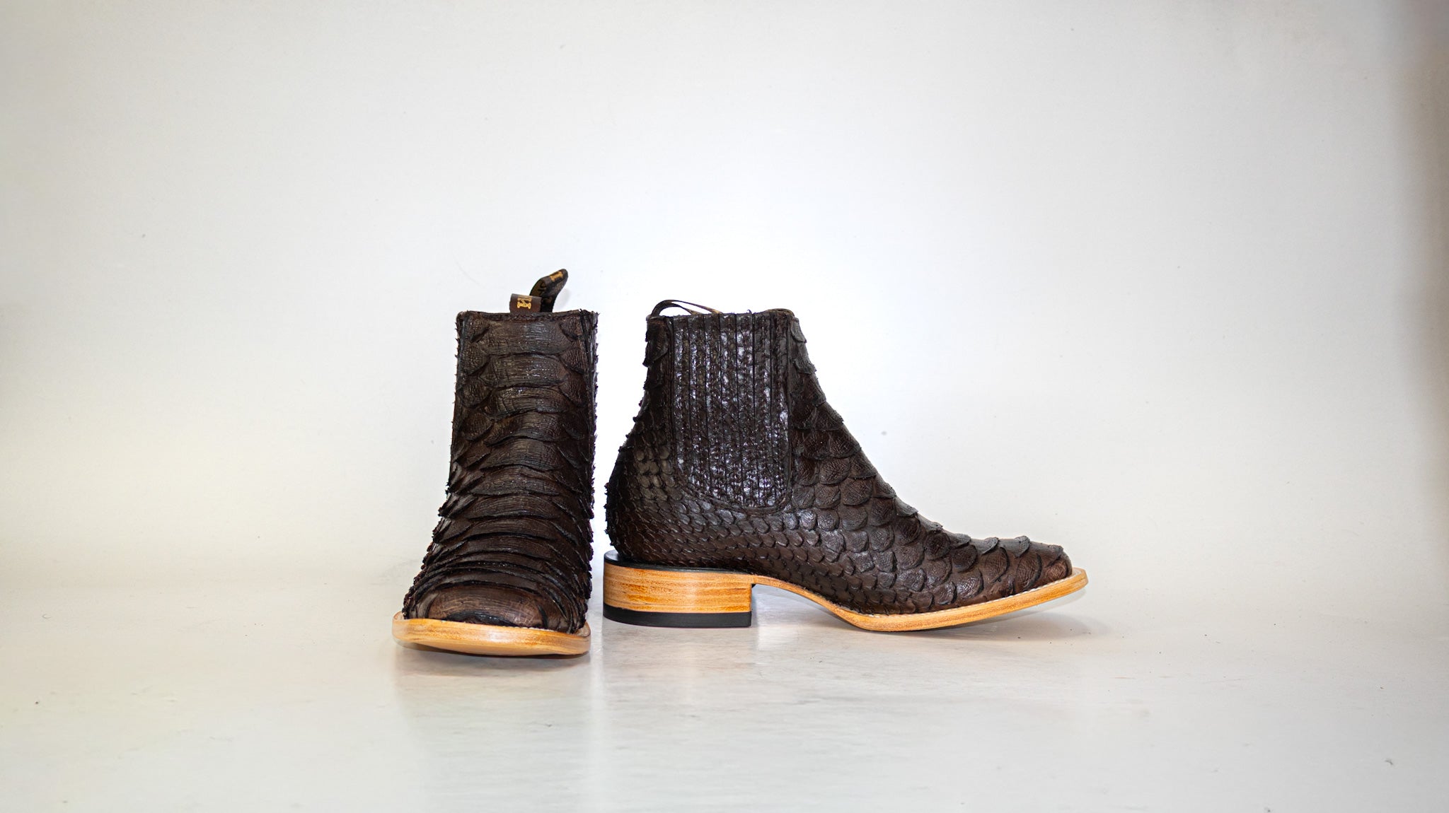 Brown Clon Python Botin